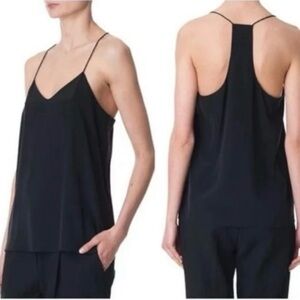 šTibi Cami Classic Razor Back Camisole - Black - Size 4 NET-A-PORTER - Like New
